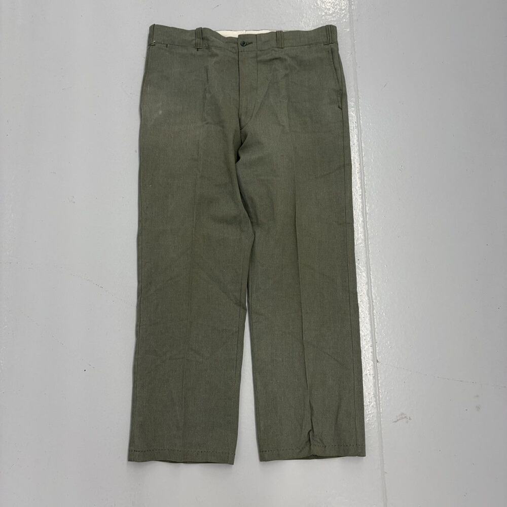Vintage 60s Sears Green Sanforized Workwear Chinos 36x27